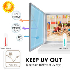 Privacy Sun Blocking Anti UV Reflective Window Film - BUY MORE SAVE MORE