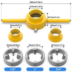 🔥6PCS Plastic Pipe Thread Die Kit